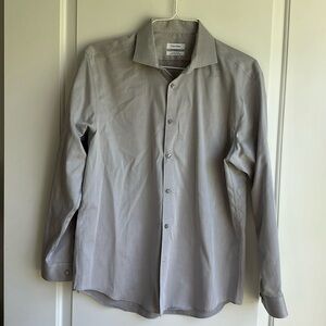 Calvin Klein Slim Fit Dress Shirt. Grey - Size: 16 1/2 32/33